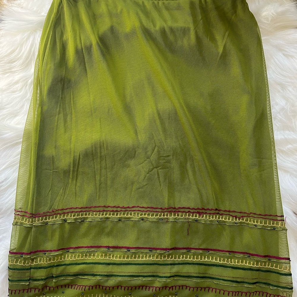 Express Vibrant Green Skirt